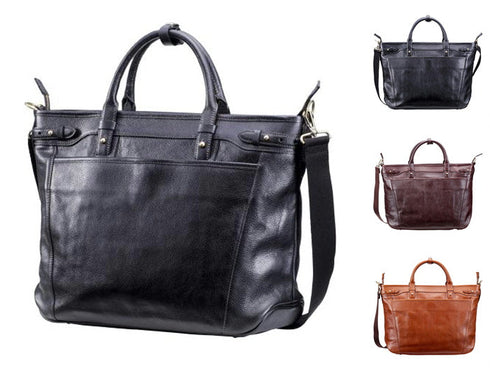 【豊岡鞄 木和田正昭商店 901010 ブラック】豊岡鞄皮革横トートバッグ